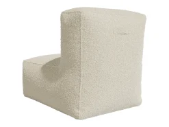 Sillón de cocina en tela bouclé color blanco roto estilo contemporáneo NOUMARA