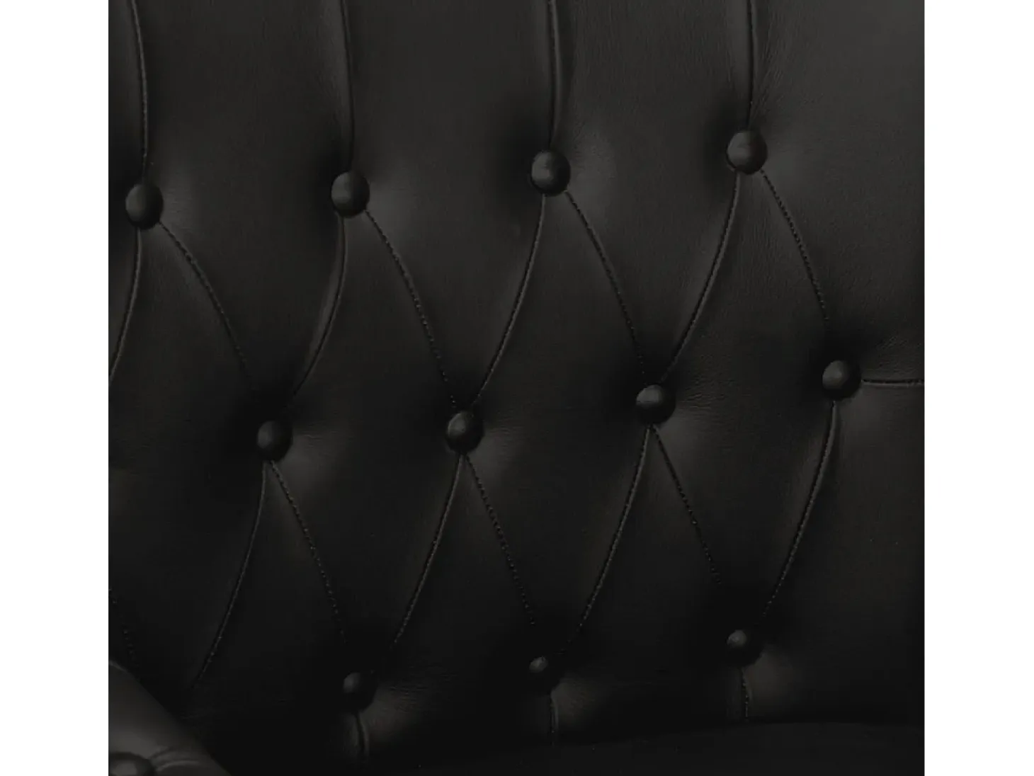 Sillón de cuero auténtico de cabra negro