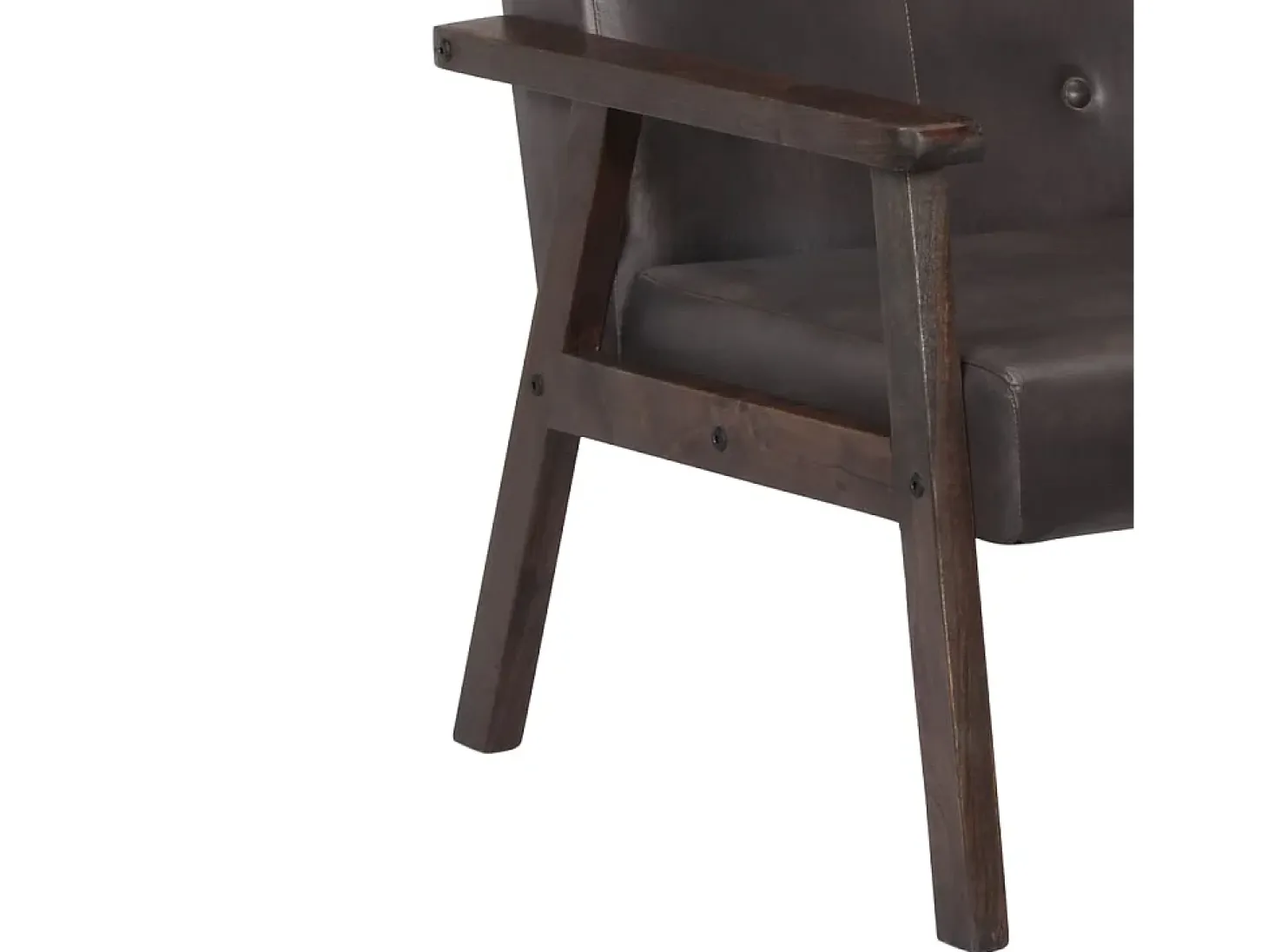 Sillón de cuero auténtico gris