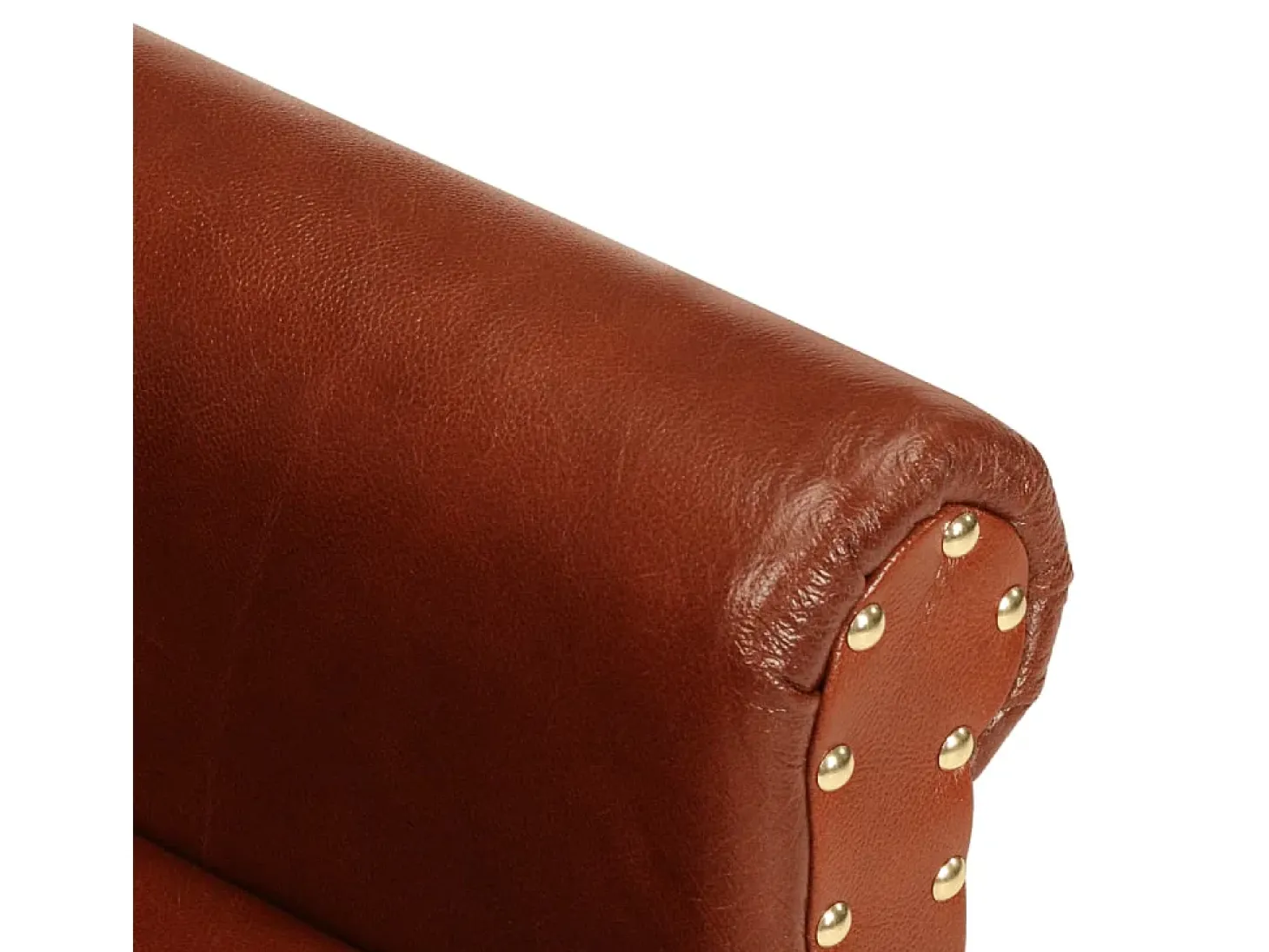 Sillón de cuero auténtico marrón