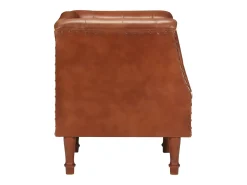 Sillón de cuero auténtico marrón