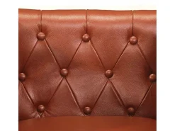 Sillón de cuero auténtico marrón