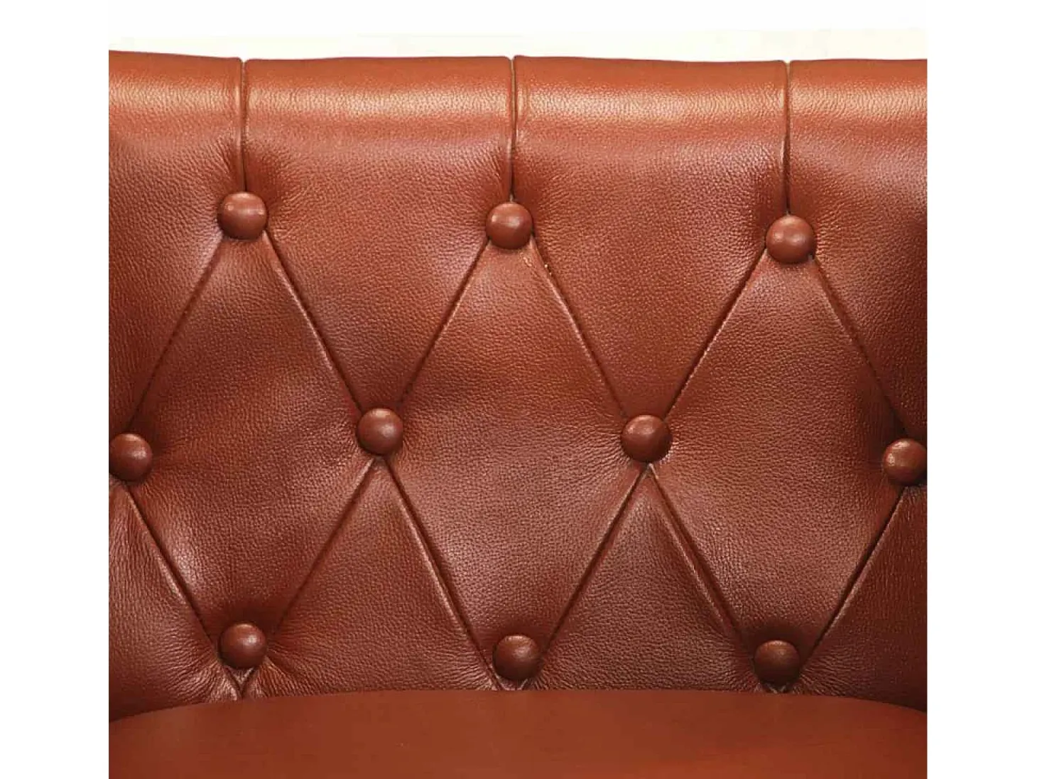 Sillón de cuero auténtico marrón