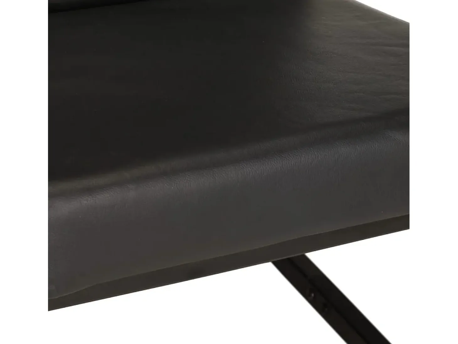 Sillón de cuero auténtico negro