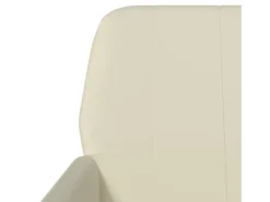 Sillón de cuero sintético color crema 61x78x80 cm