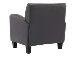 Sillón de cuero sintético gris