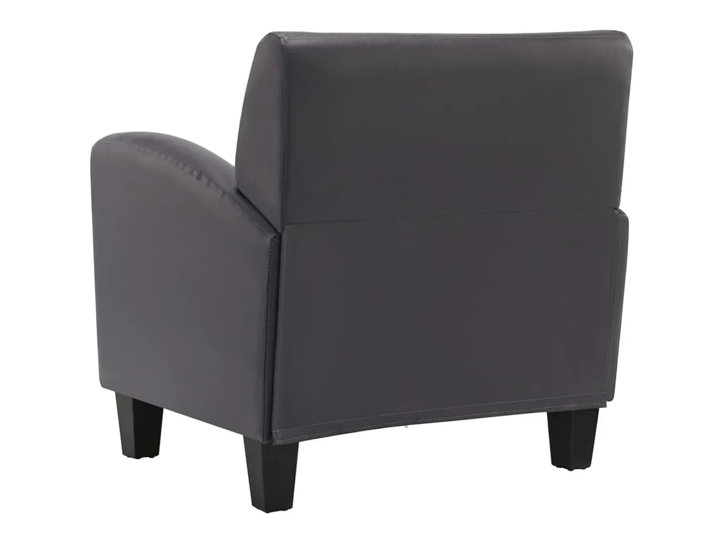 Sillón de cuero sintético gris