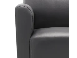 Sillón de cuero sintético gris