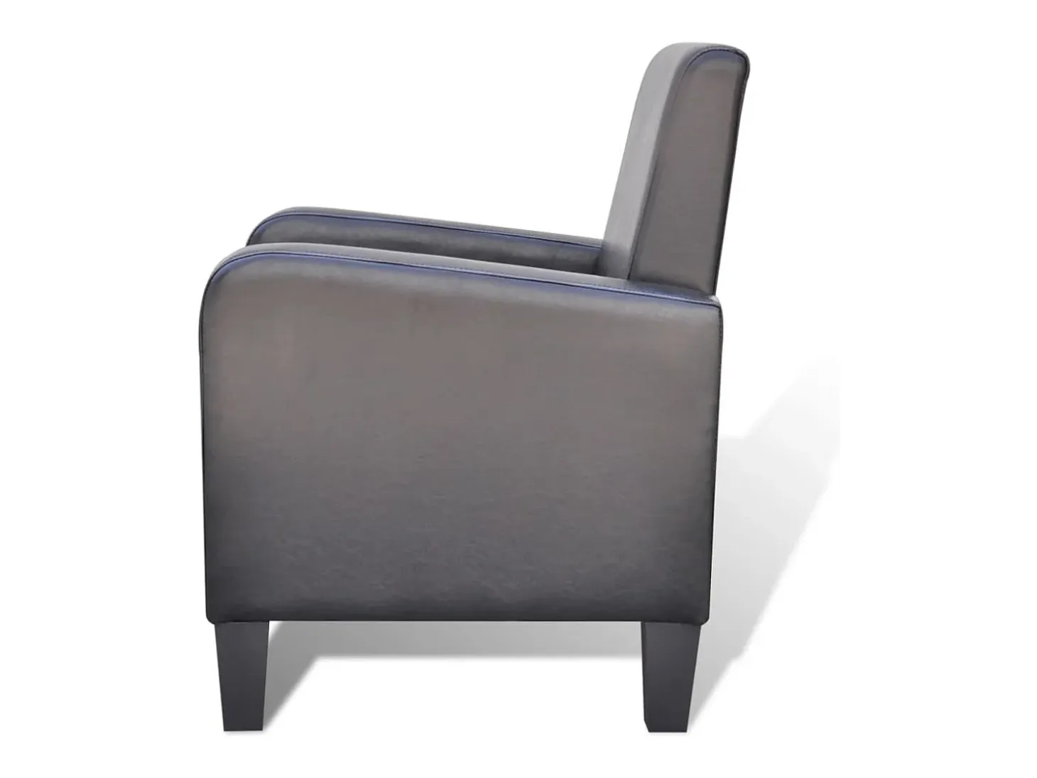 Sillón de cuero sintético negro