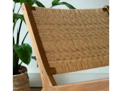 Sillón de madera de teca y ratán natural - Kilka