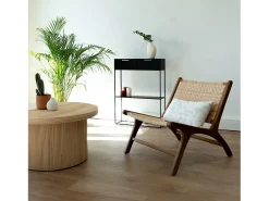 Sillón de madera de teca y ratán natural - Kilka