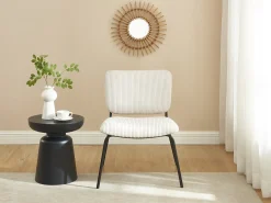 Sillón de pana beige LOVUNIA de Maison Céphy