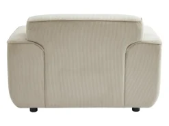 Sillón de pana con cojín gris beige