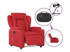 Sillón de relax | Silla | Sillón reclinable eléctrico de cuero sintético rojo SHL2589