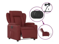 Sillón de relax | Silla | Sillón reclinable eléctrico de cuero sintético rojo tinto SHL2159