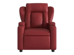 Sillón de relax | Silla | Sillón reclinable eléctrico de cuero sintético rojo tinto SHL2159