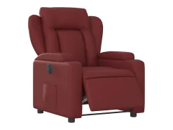 Sillón de relax | Silla | Sillón reclinable eléctrico de cuero sintético rojo tinto SHL2159