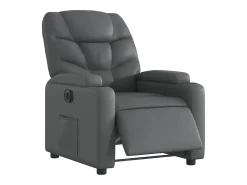 Sillón de relax | Silla | Sillón reclinable eléctrico de cuero sintético gris SHL2483