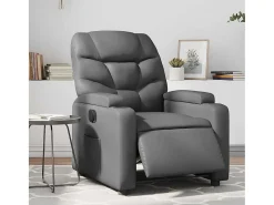 Sillón de relax | Silla | Sillón reclinable eléctrico de cuero sintético gris SHL2483