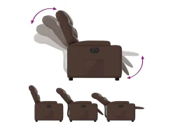 Sillón de relax | Silla | Sillón reclinable eléctrico de cuero sintético marrón SHL2013