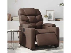 Sillón de relax | Silla | Sillón reclinable eléctrico de cuero sintético marrón SHL2013