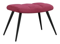 Sillón de relax | Silla de relax con taburete terciopelo rojo tinto SHL3204