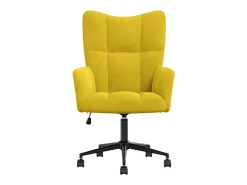 Sillón de relax | Silla de relax de terciopelo amarillo mostaza SHL8519