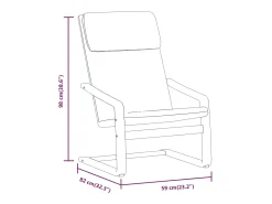 Sillón de relax | Silla de relax de tela negro SHL6035