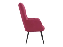 Sillón de relax | Silla de relax de terciopelo rojo vino tinto SHL9008