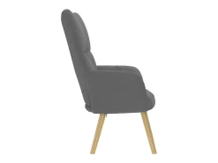 Sillón de relax | Silla de relax de tela gris oscuro SHL6139