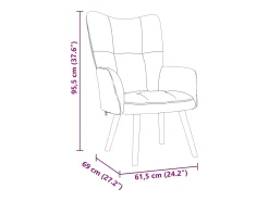 Sillón de relax | Silla de relax de tela gris oscuro SHL6139
