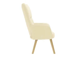 Sillón de relax | Silla de relax de tela color crema SHL3471