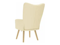 Sillón de relax | Silla de relax de tela color crema SHL3471