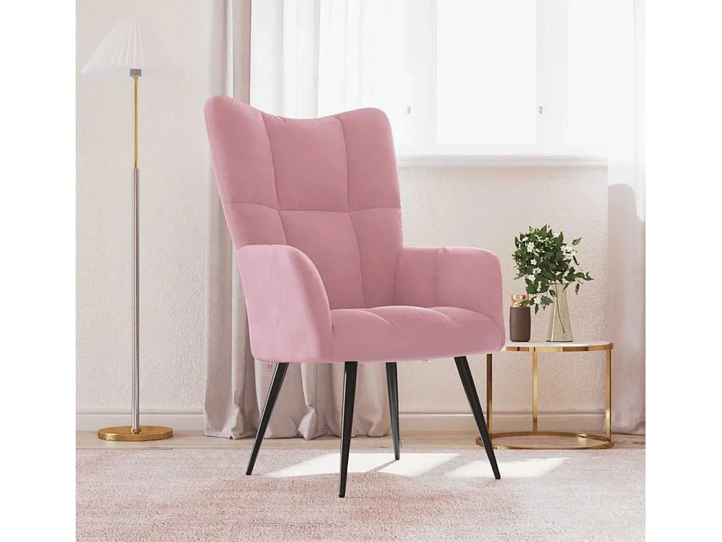 Sillón de relax | Silla de relax de terciopelo rosa SHL7738