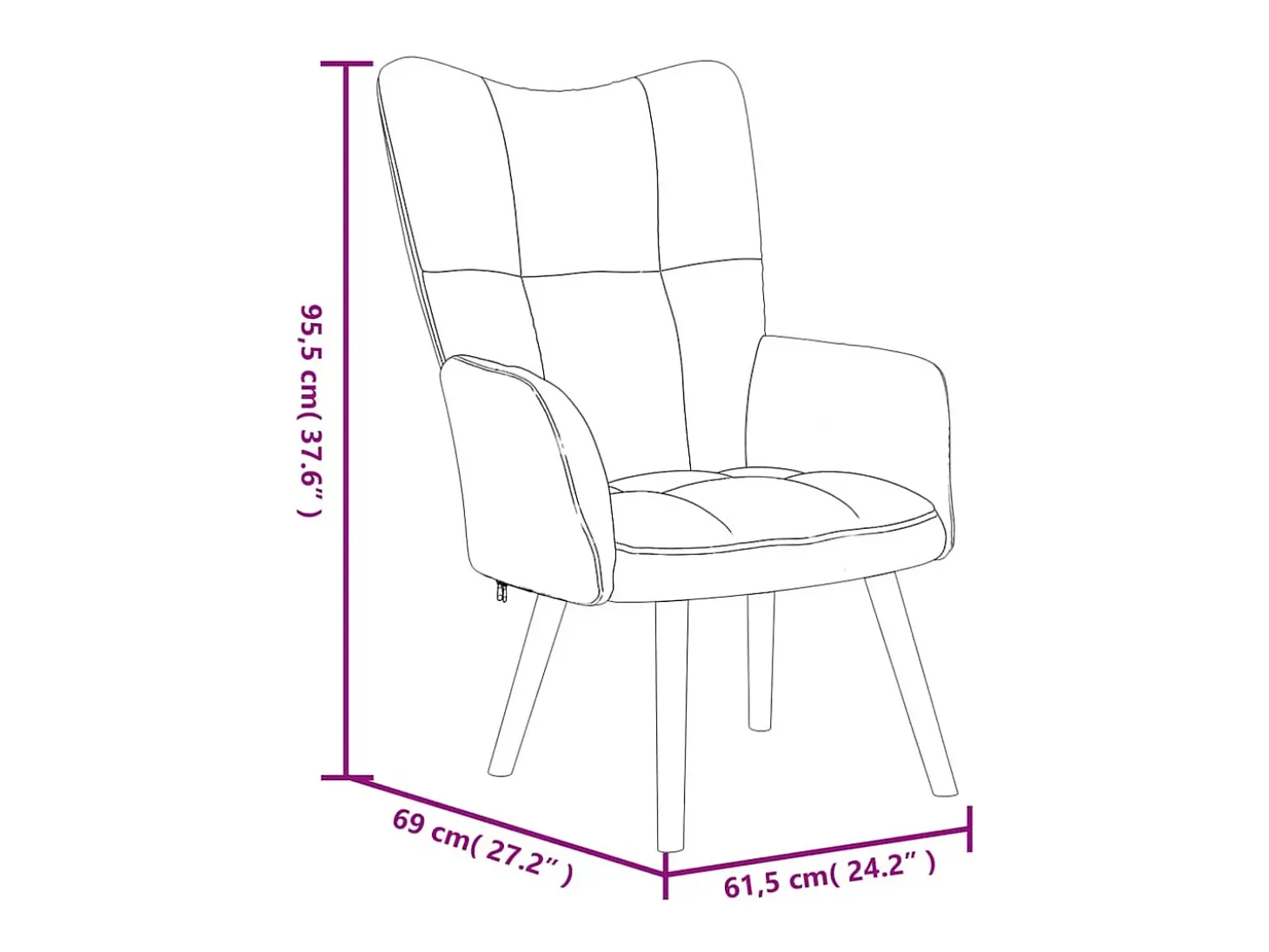 Sillón de relax | Silla de relax de terciopelo negro SHL7623