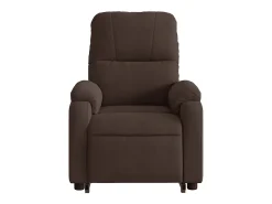 Sillón de relax | Sillón reclinable de masaje elevable tela de microfibra marrón SHL5787