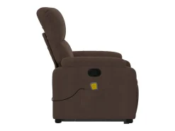 Sillón de relax | Sillón reclinable de masaje elevable tela de microfibra marrón SHL5787