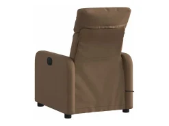 Sillón de relax | Sillón reclinable con masaje de tela marrón SHL7233