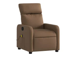 Sillón de relax | Sillón reclinable con masaje de tela marrón SHL7233