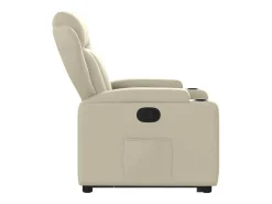 Sillón de relax | Sillón reclinable elevable cuero artificial color crema SHL4404