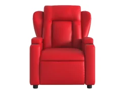 Sillón de relax | Sillón reclinable de cuero sintético rojo SHL2699