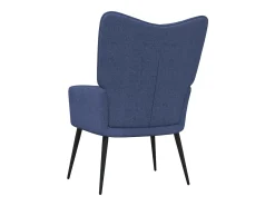 Sillón de relax con reposapiés tela azul ES883664
