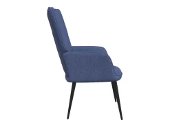 Sillón de relax con reposapiés tela azul ES883664