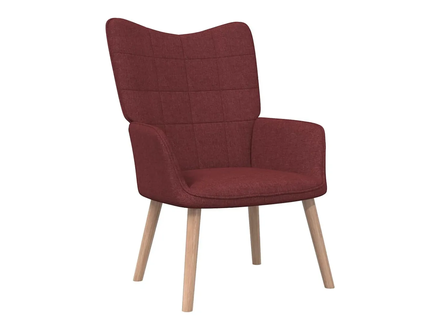 Sillón de relax con reposapiés tela rojo tinto