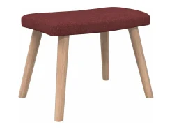 Sillón de relax con reposapiés tela rojo tinto