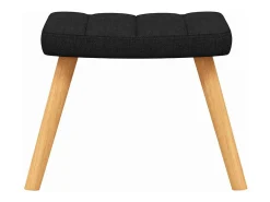 Sillón de relax con reposapiés tela negro