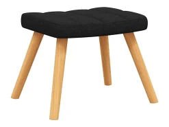 Sillón de relax con reposapiés tela negro
