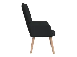 Sillón de relax con reposapiés tela negro