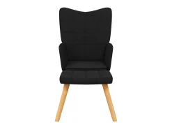 Sillón de relax con reposapiés tela negro