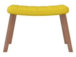 Sillón de relax con taburete terciopelo amarillo mostaza